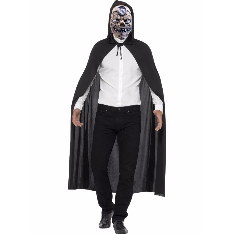 Voordelig Halloween kostuum cape en mad doctor masker