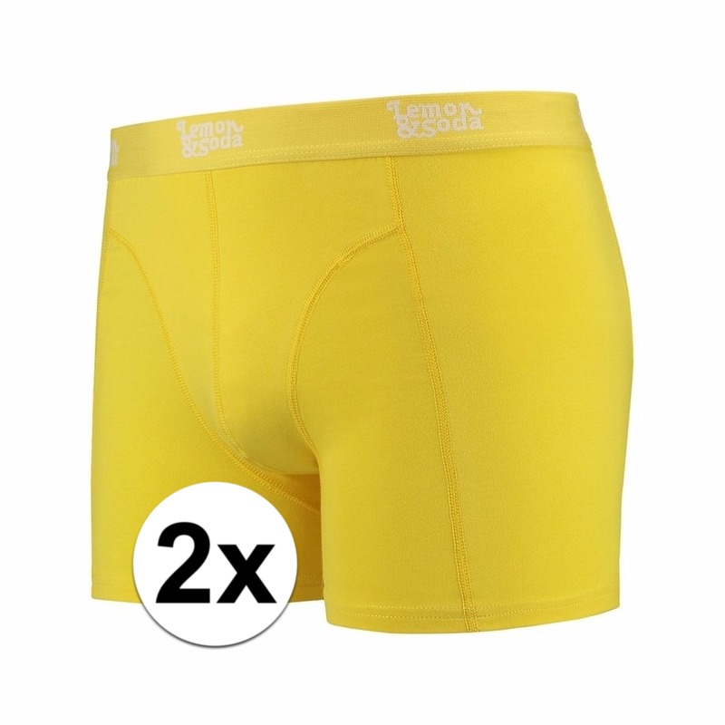 Voordelige gele boxershorts 2-pak Lemon and Soda