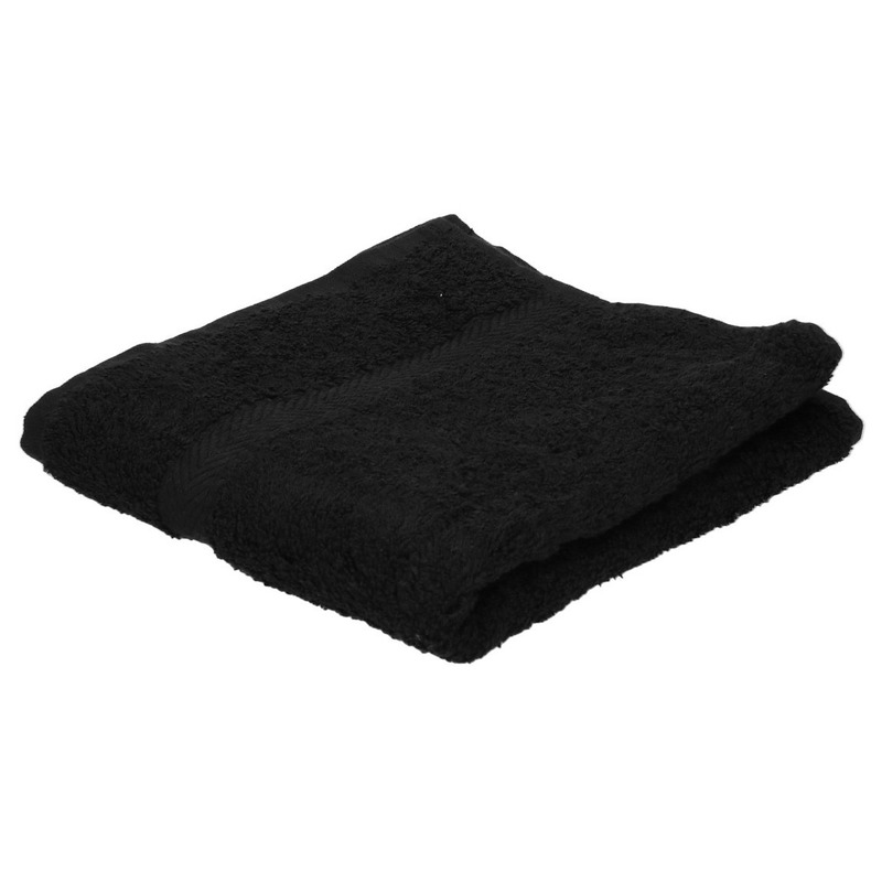 Voordelige handdoek zwart 50 x 100 cm 420 grams
