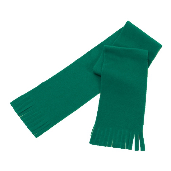 Voordelige kinder/peuter fleece sjaal groen -