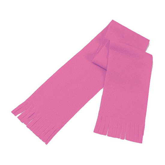 Voordelige kinder/peuter fleece sjaal roze -