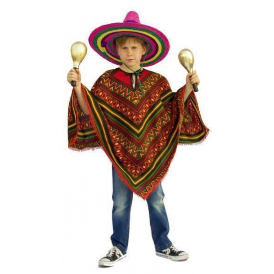 Voordelige Mexicaanse poncho voor kinderen