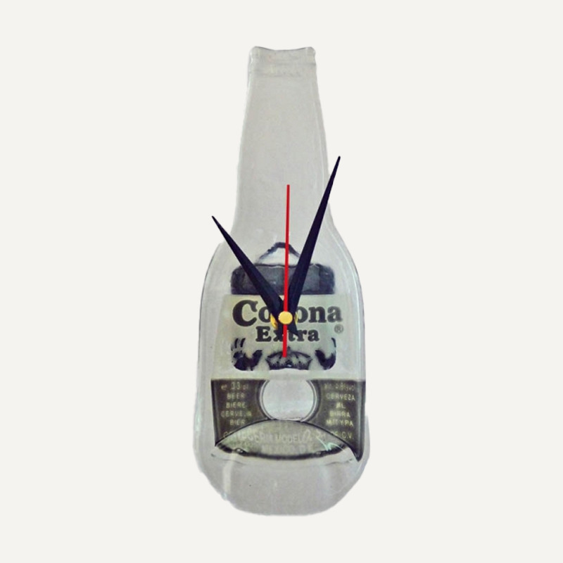 Wandklok - Corona bier klok - transparant - 24 x 9 cm -