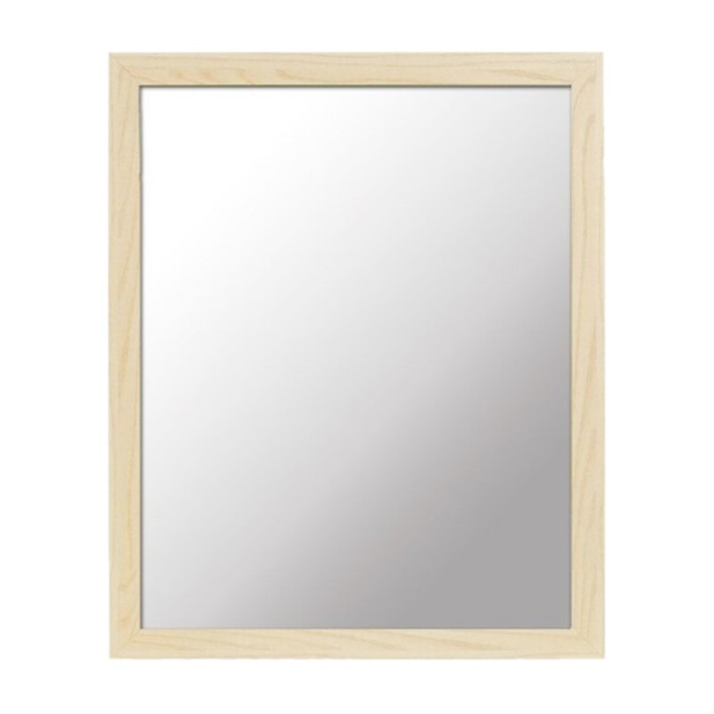 Wandspiegel vierkant met houten frame 40 x 50 cm -