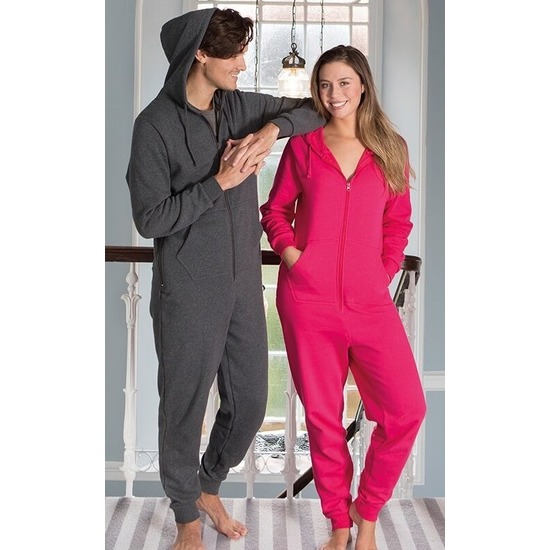 Susteen ontwerp vertegenwoordiger Warme onesie/jumpsuit donkergrijs voor heren - Pyjama & Onesie - Bellatio  warenhuis