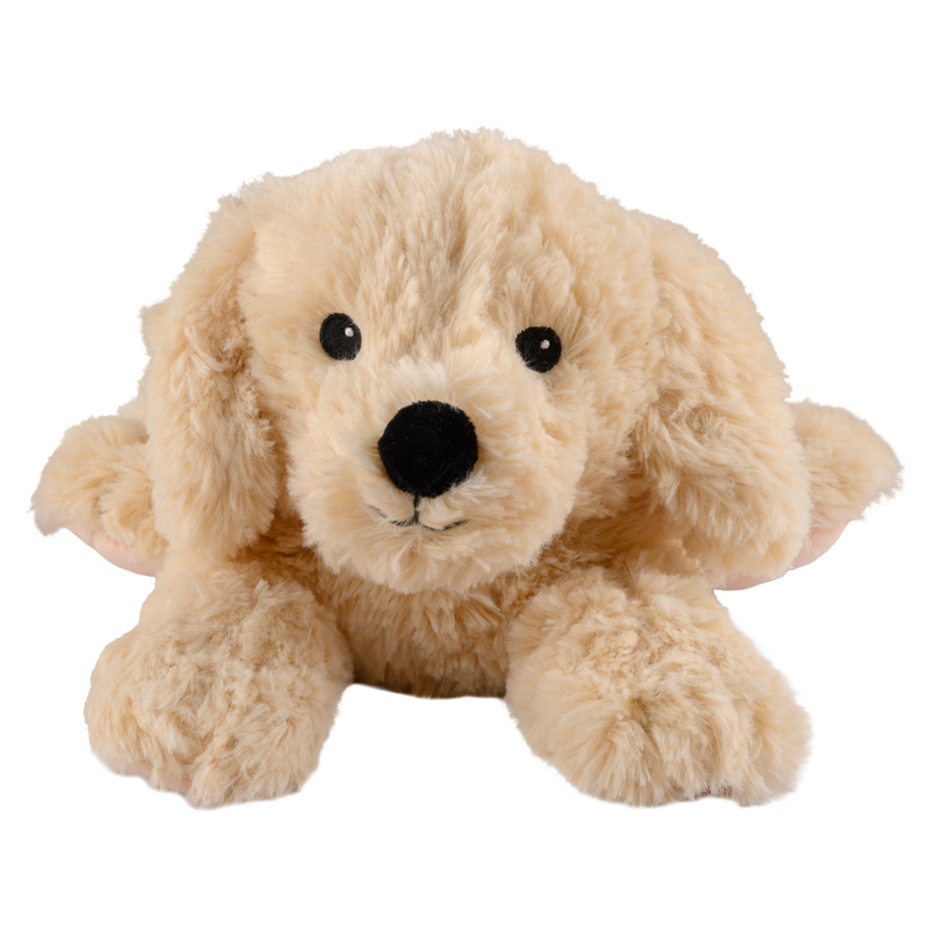 Warmte-magnetron opwarm knuffel Hond-golden retriever bruin 33 cm pittenzak
