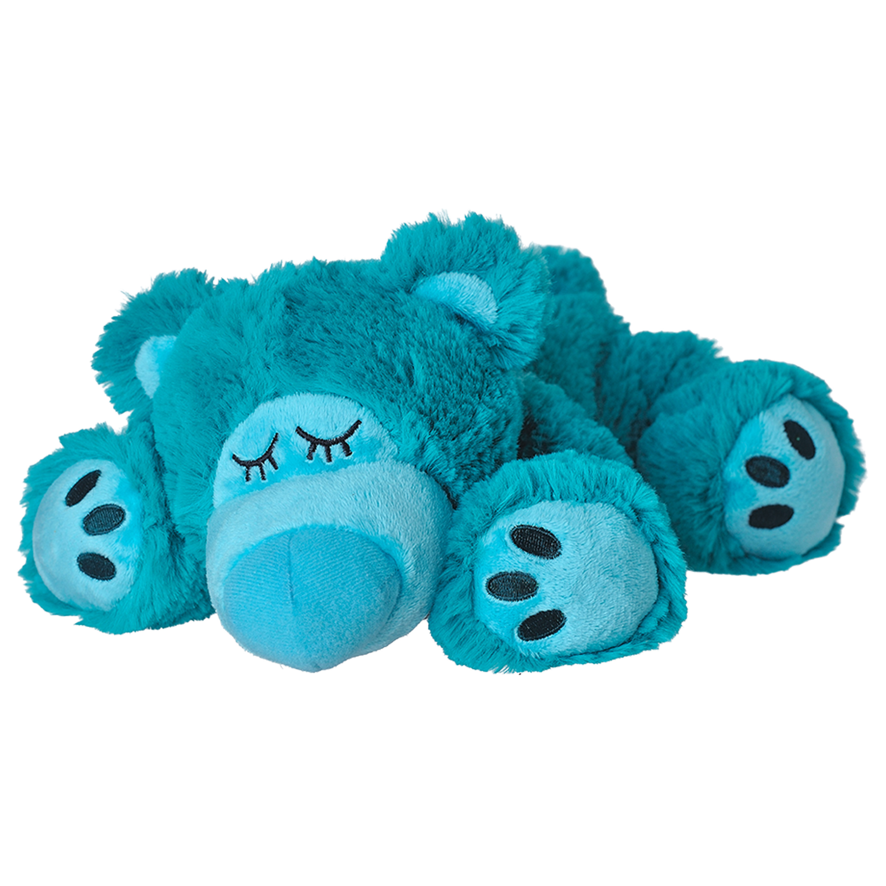 Warmte-magnetron opwarm knuffel Teddybeer turquoise 32 cm pittenzak
