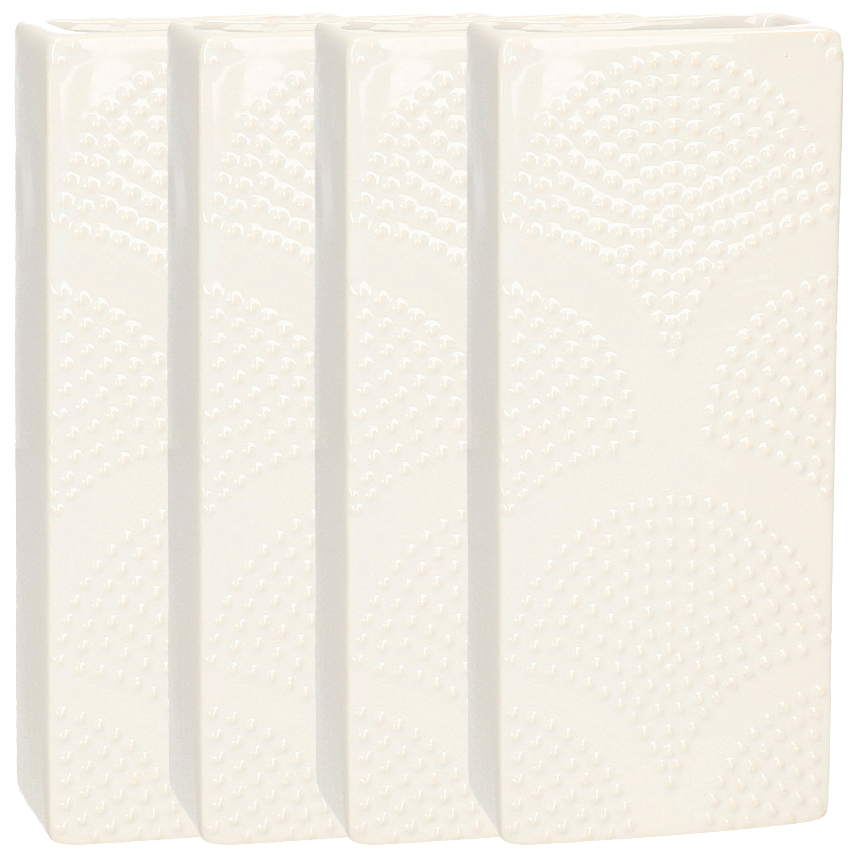 Waterverdamper 5x ivoor wit keramiek 400 ml radiatorbak luchtbevochtiger 7,4 x 17,7 cm