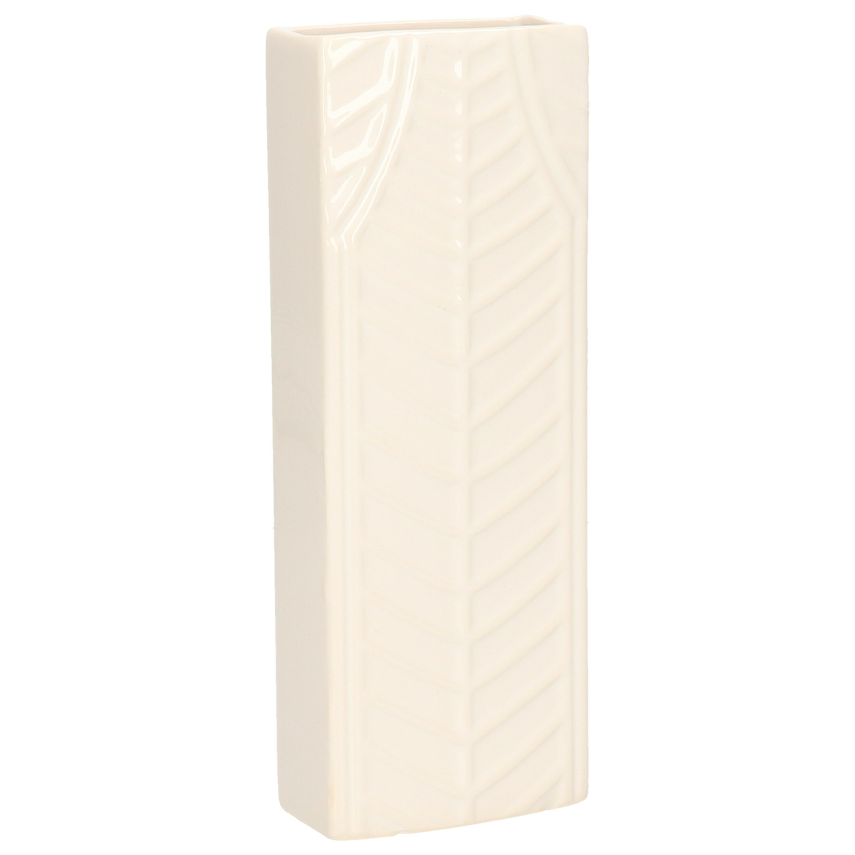 Waterverdamper creme wit keramiek 400 ml radiatorbak luchtbevochtiger 7,4 x 18,6 cm