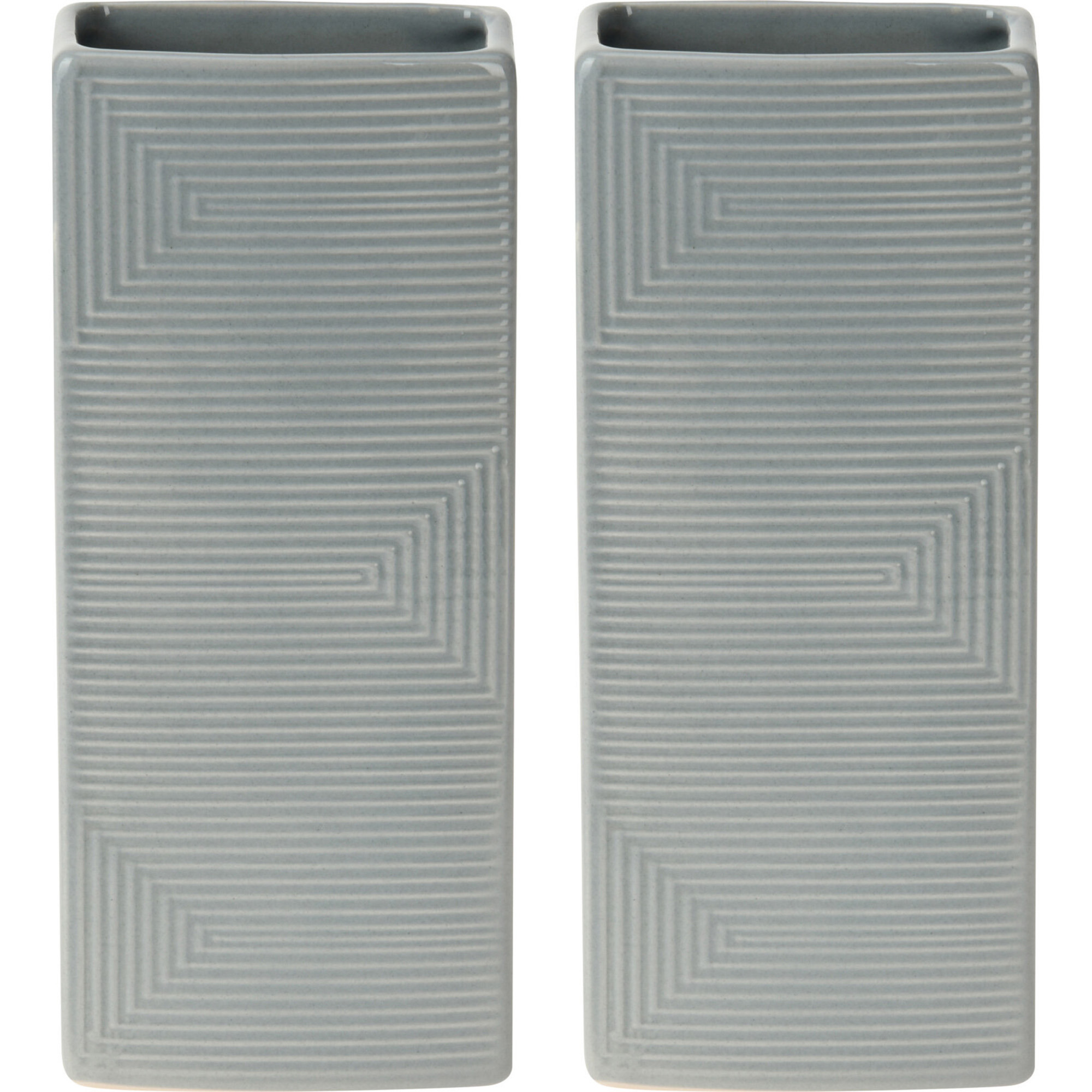 Waterverdamper radiator 2x grijs met relief kunststeen 18 cm luchtbevochtiger