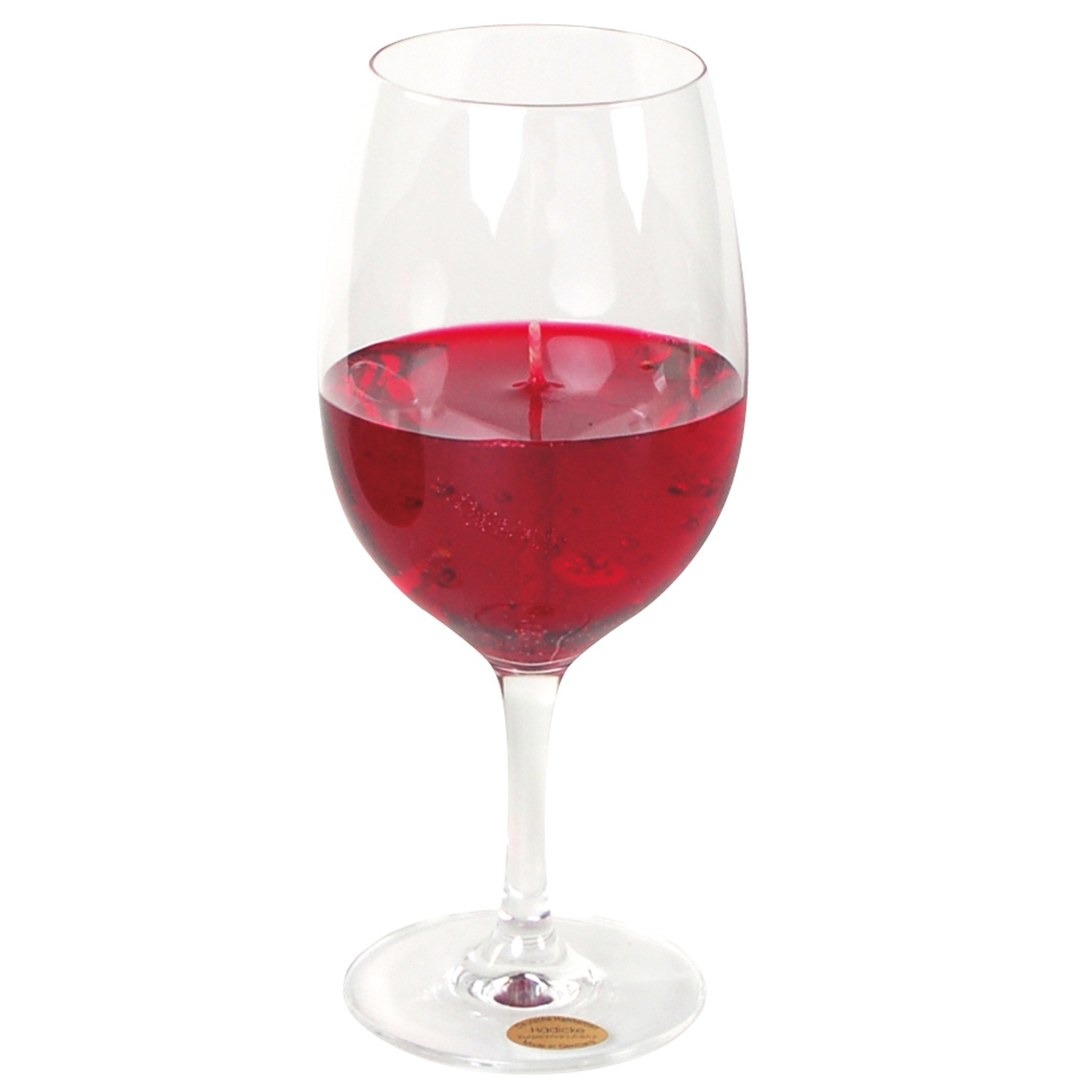 Wijnglas gadget/kado Wijnkaars - geurkaars - H21 cm - rode wijn -