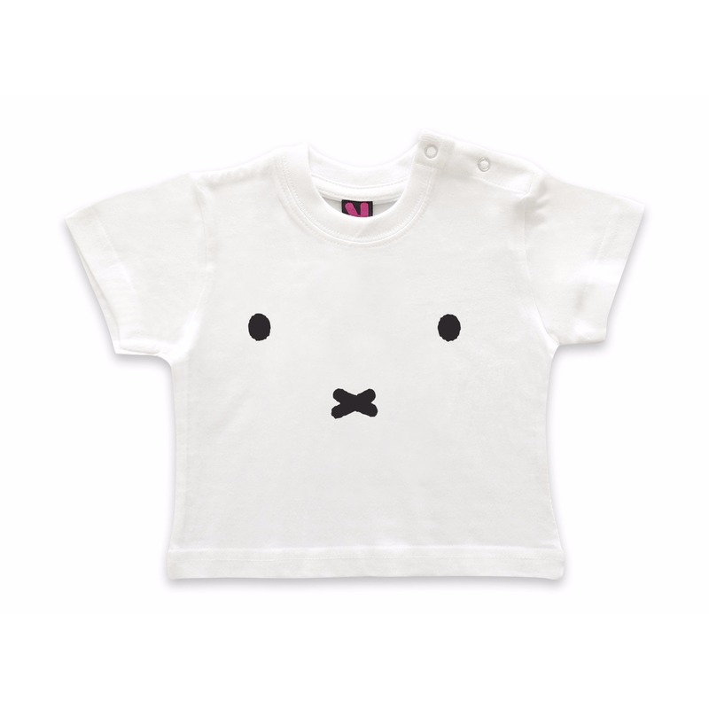 Wit baby t-shirt met Nijntje snoet 92 (18-24 mnd) -