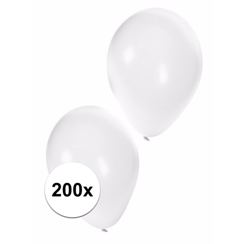 Witte ballonnen 200 stuks