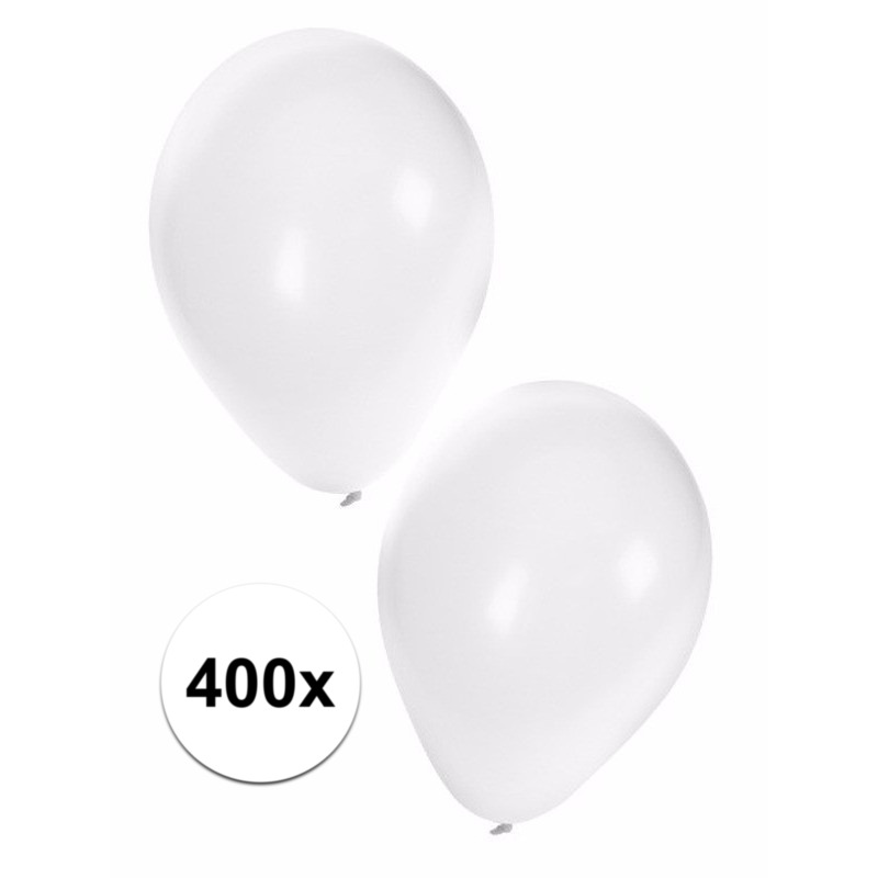 Witte ballonnen 400 stuks