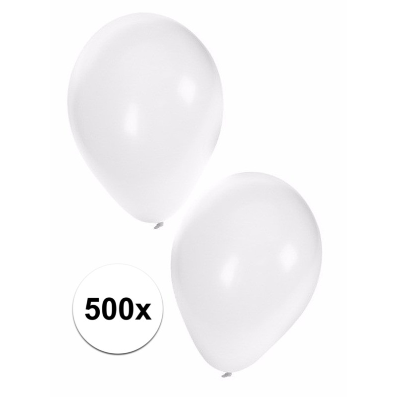 Witte ballonnen 500 stuks -