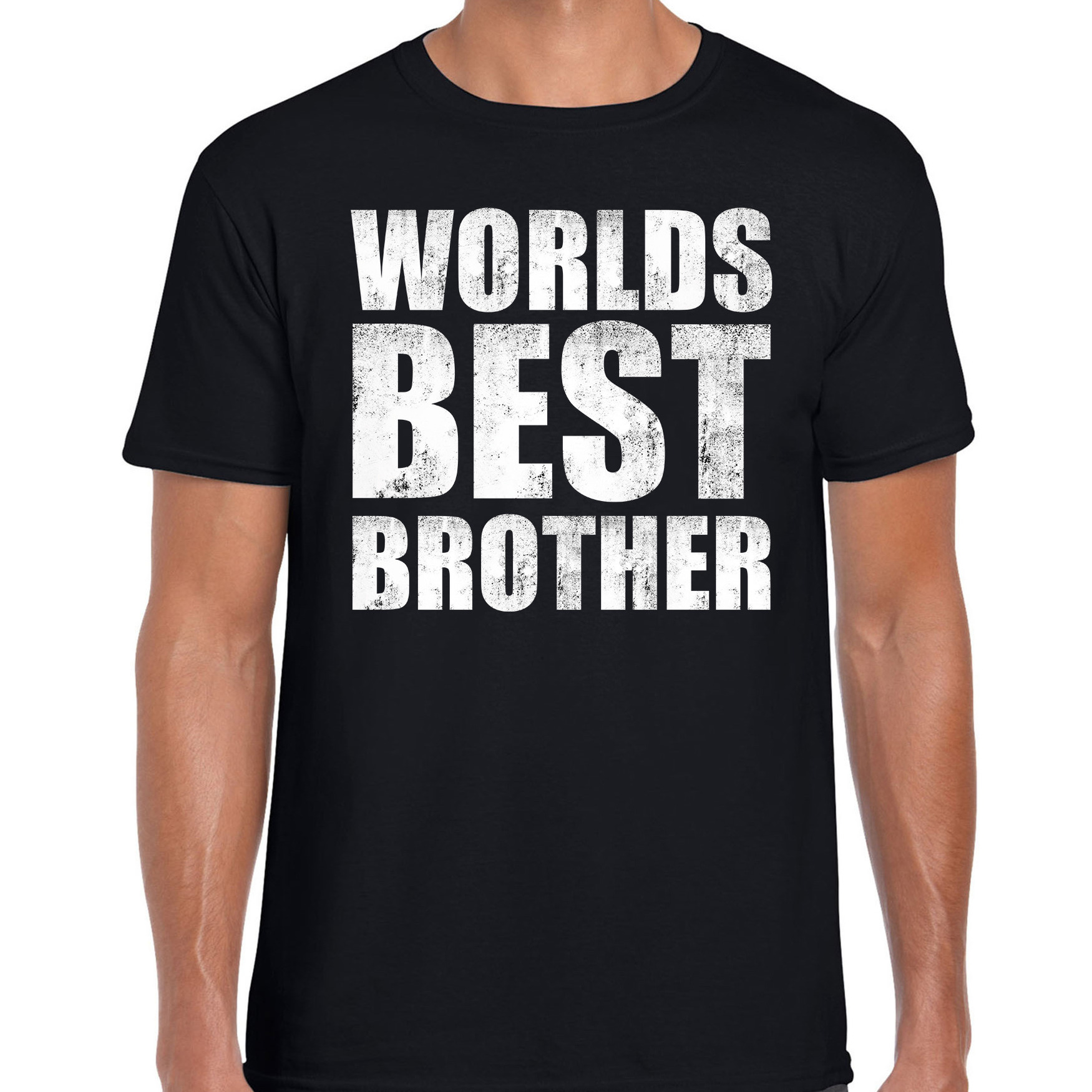 Worlds best brother cadeau t-shirt zwart voor heren