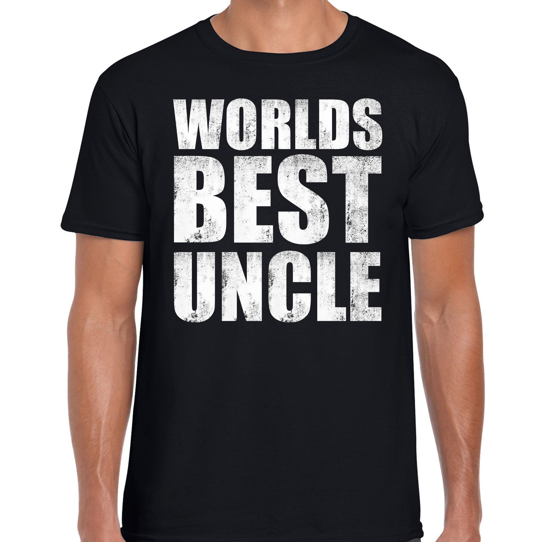 Worlds best uncle-oom cadeau t-shirt zwart voor heren