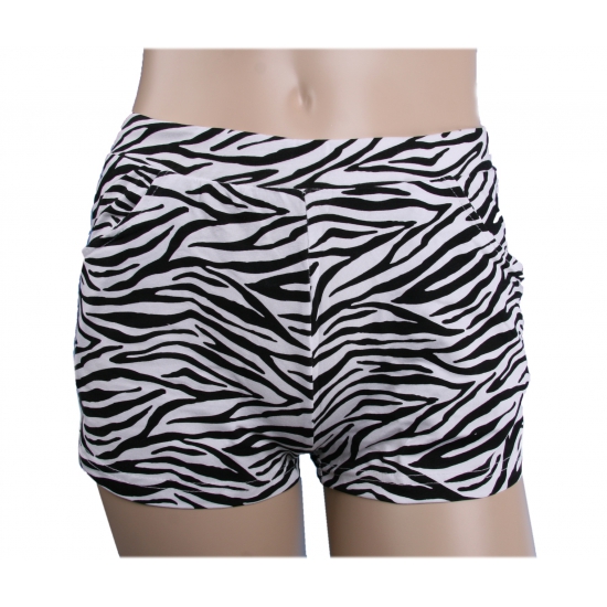 Zebra print hotpants voor dames