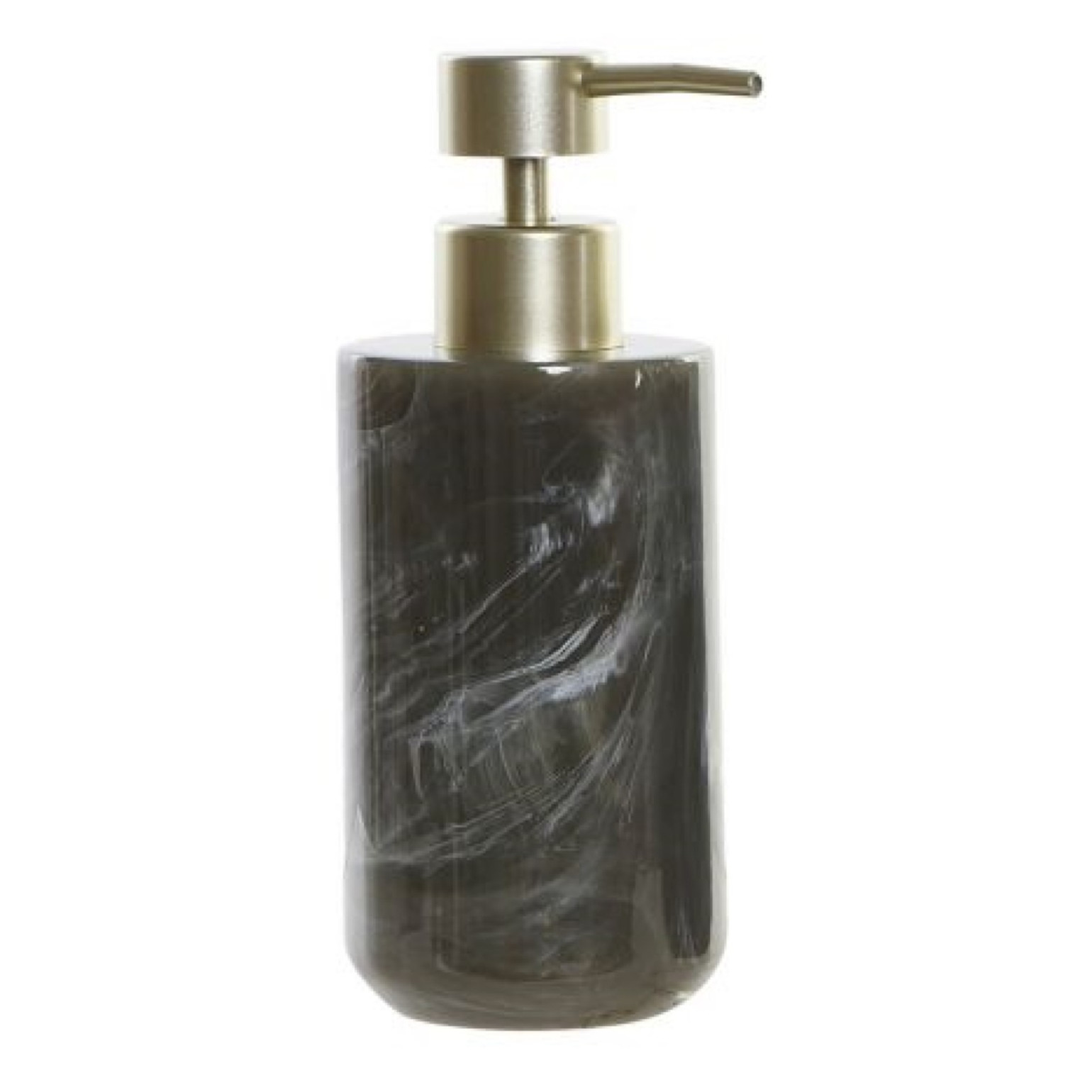 Zeeppompje-zeepdispenser marmer look grijs kunststof 300 ml