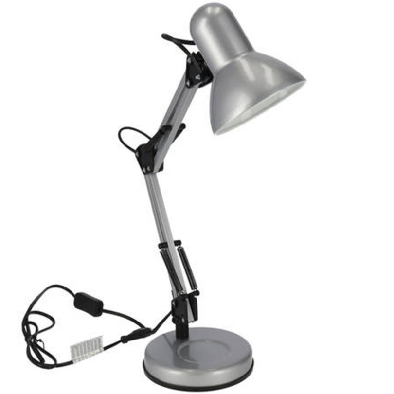 Zilveren bureaulamp-tafellamp 37 x 15 x 42 cm