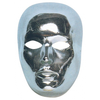 Carnival Toys Verkleedmasker Metallic Zilver One-size