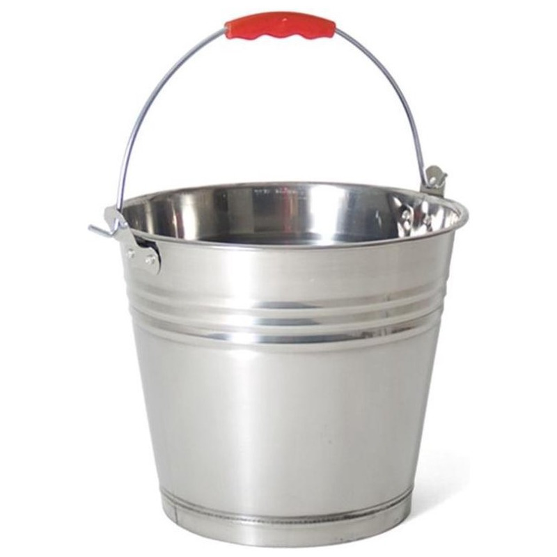 Zinken emmer/bloempot/plantenpot met handvat 15 liter