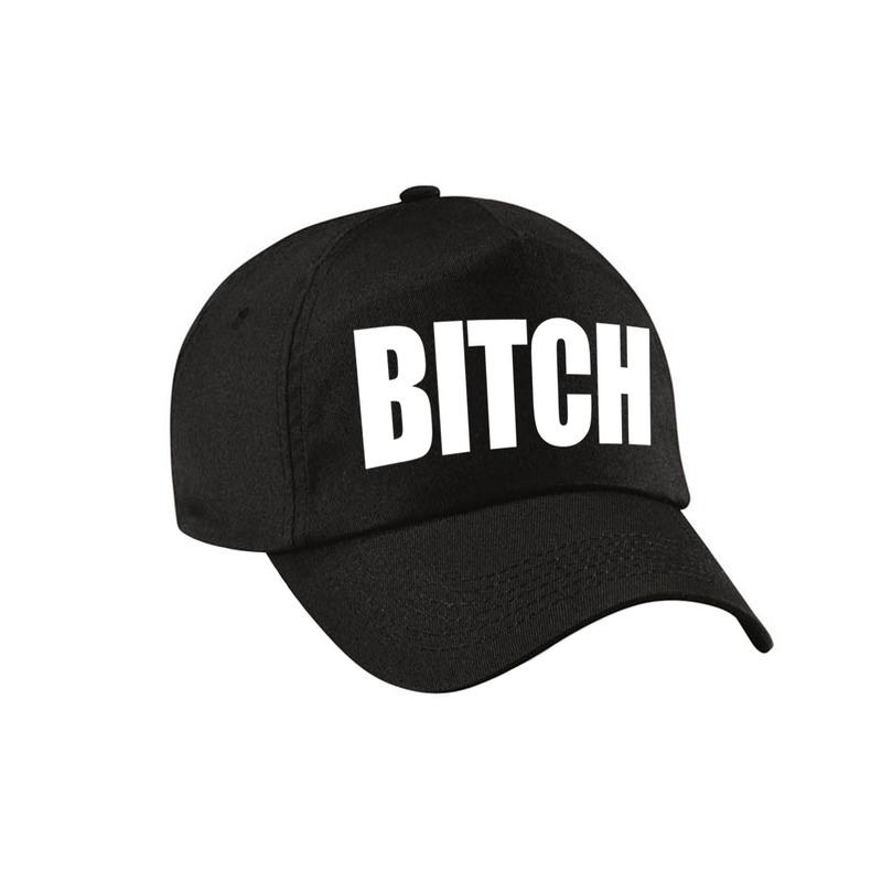 Zwarte Bitch verkleed pet-cap voor volwassenen