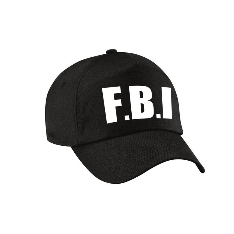 Zwarte FBI politie agent verkleed pet-cap voor kinderen