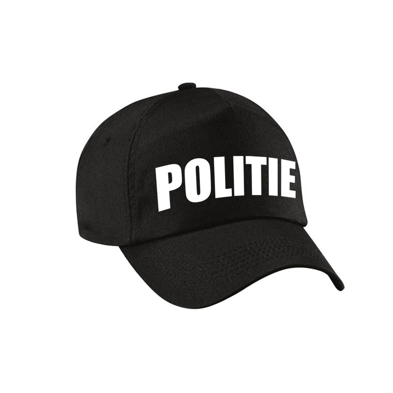 Zwarte politie agent verkleed pet-cap voor volwassenen