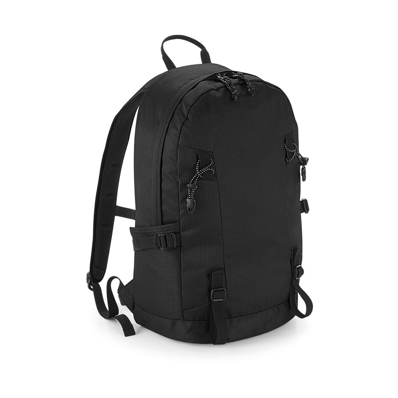 Zwarte rugzak-rugtas voor wandelaars-backpackers 20 liter