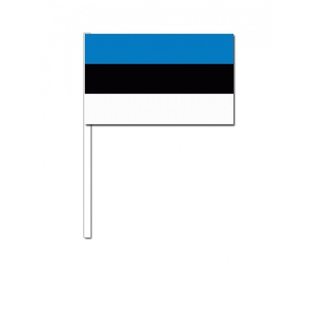 10 zwaaivlaggetjes Estland 12 x 24 cm