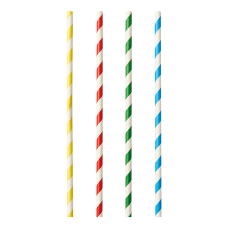 Cocktail set with 6x gin tonic glasses and 100x paper straws - 700 ml