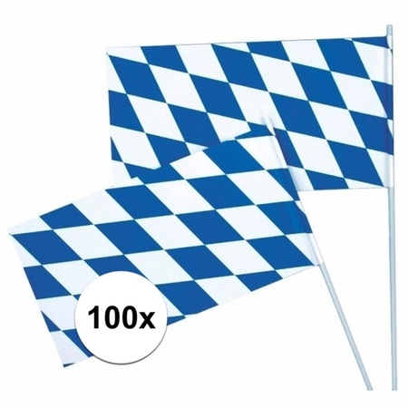 100x Wave flags Oktoberfest blue/white