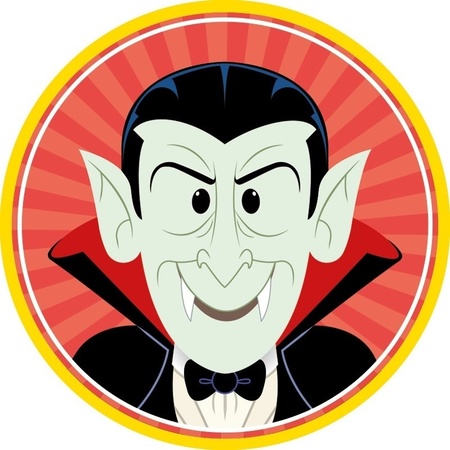 20x Halloween onderzetters duivel en vampier/Dracula