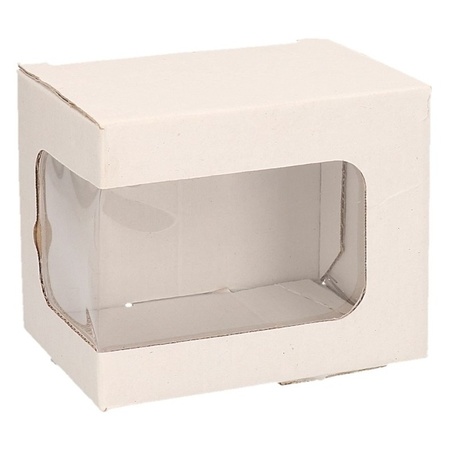 10x Kerstbal verpakken doosje met venster 12 x 9 x 10 cm