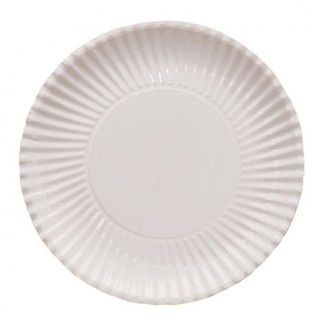 10x White plates 23 cm