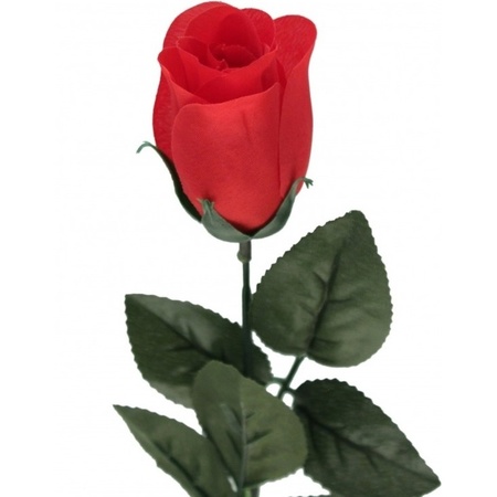 10x Rode Rosa/roos kunstbloem 60 cm