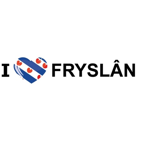 10x stuks I Love Fryslan thema sticker 19.6 x 4.2 cm