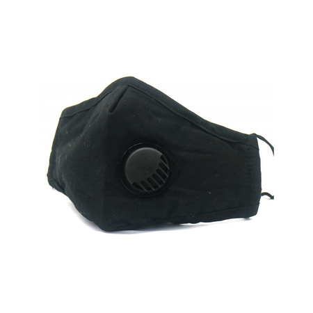 10x Zwarte herbruikbare mondkapjes met filter voor volwassenen