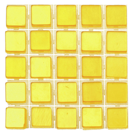 119x stuks mozaieken maken steentjes/tegels kleur geel 5 x 5 x 2 mm