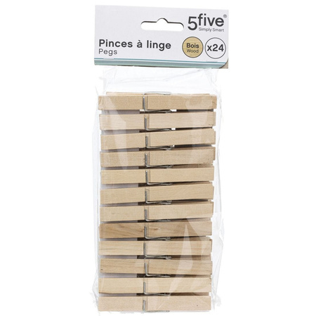120x Pieces clothes pegs natural 9 cm made of wood
