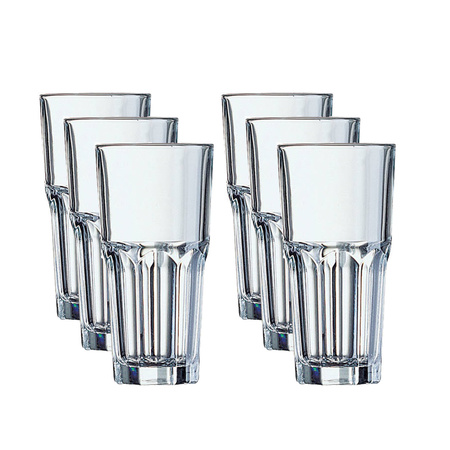 12x Longdrink glasses transparant 310 ml Granity