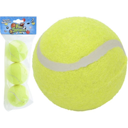 12x stuks speelgoed tennisballen voor honden 6 cm
