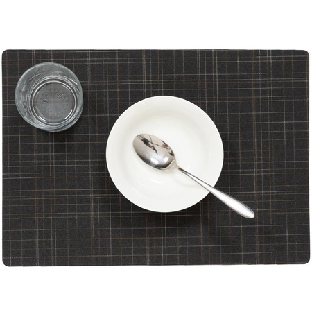 12x pieces luxery table placemats Liso black 30 x 43 cm