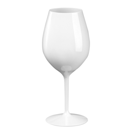 12x Witte of rode wijn wijnglazen 51 cl/510 ml van onbreekbaar wit kunststof