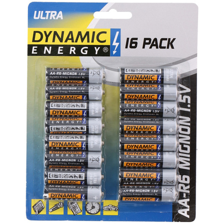 16x Dynamic energy AA batteries
