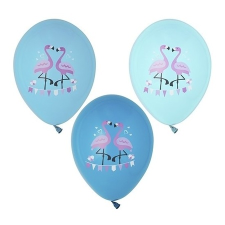 18x stuks Flamingo print ballonnen 29 cm