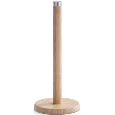 1x Bamboe houten keukenrolhouders rond 14 x 32 cm