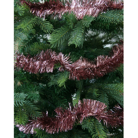 1x Old/dusty pink Christmas tree foil garlandes  270 cm deco