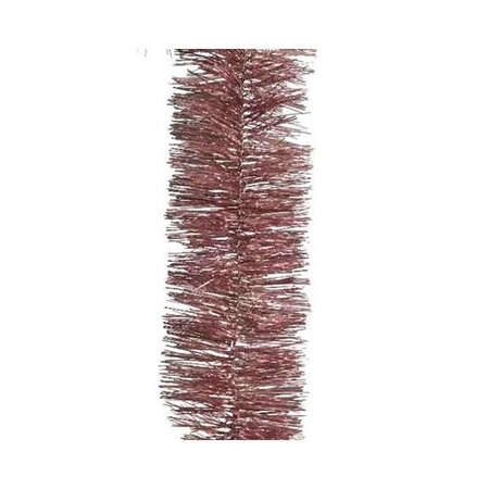 1x Old/dusty pink Christmas tree foil garlandes  270 cm deco